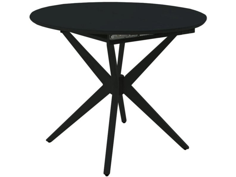 Стол «Сидней СВ» стекло черное, каркас черный от компании M-Lion мебель - фото 1