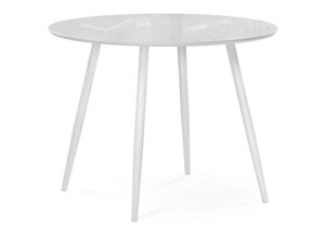 Стол стеклянный Стеклянный стол Абилин 100х76 ультра белое стекло - белый - белый матовый