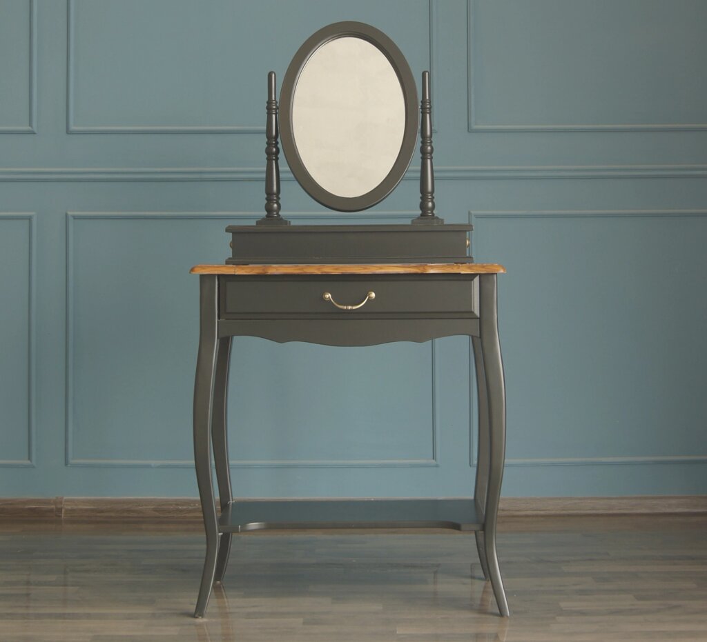 Туалетный столик "Leontina Black" с зеркалом от компании M-Lion мебель - фото 1