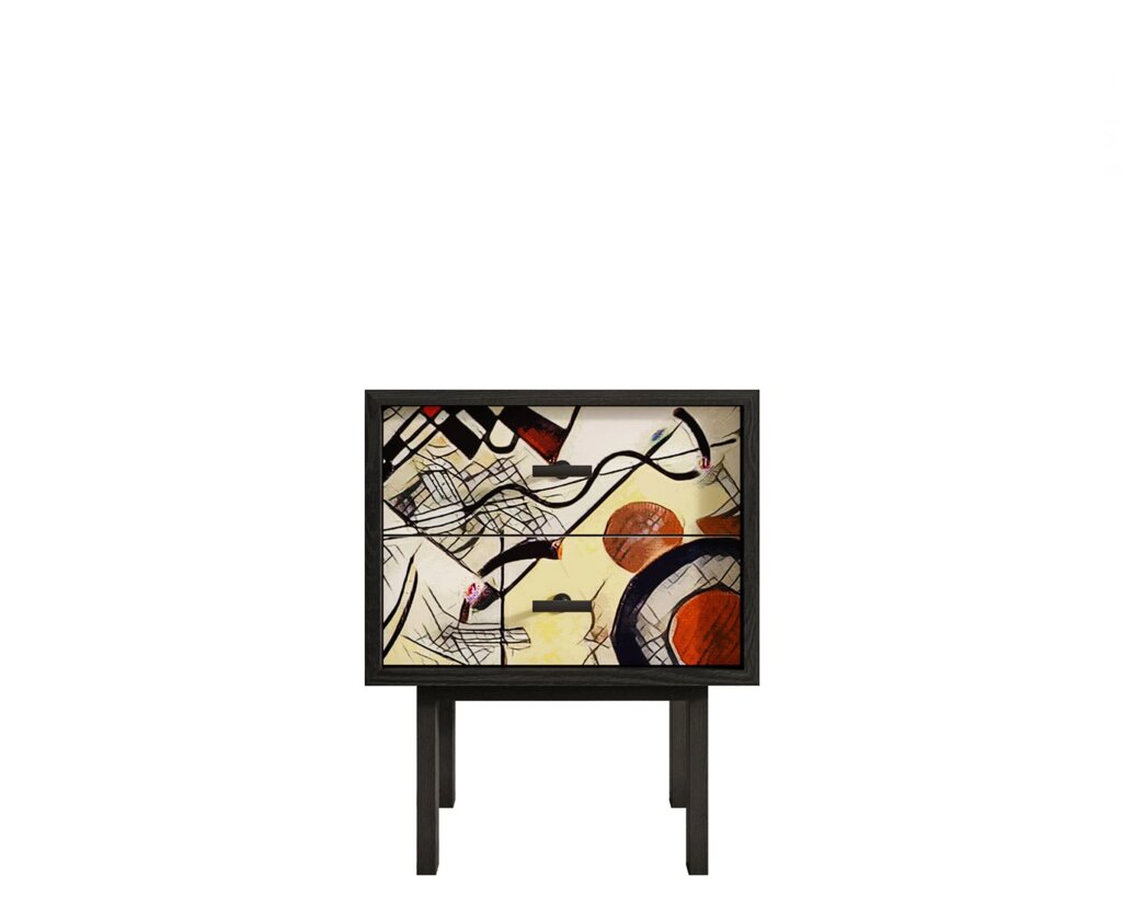Тумбочка с двумя ящиками "Emerson" by Kandinsky арт EM16-Print_01 от компании M-Lion мебель - фото 1
