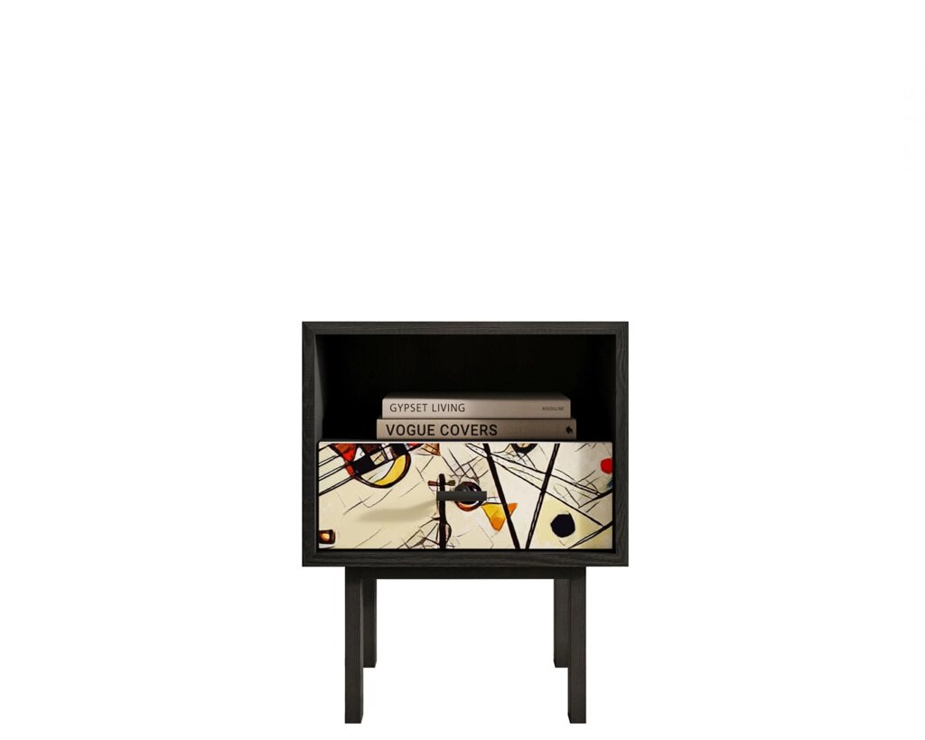 Тумбочка с нижним ящиком "Emerson" by Kandinsky арт EM17-Print_01 от компании M-Lion мебель - фото 1