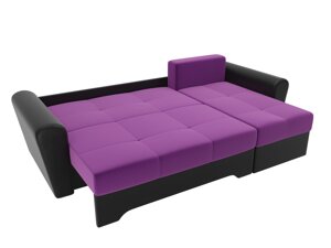 Угловой диван Амстердам | Фиолетовый | Черный