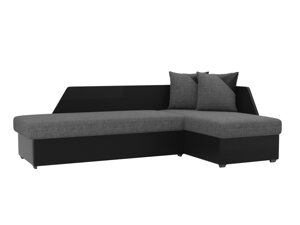 Угловой диван Андора | Серый | черный