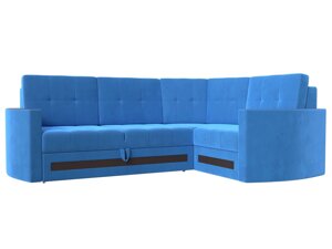 Угловой диван Белла правый угол | Голубой