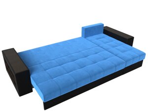 Угловой диван Дубай | голубой | черный