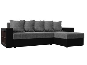 Угловой диван Дубай Лайт угол правый | Серый | черный
