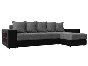 Угловой диван Дубай | Серый | черный