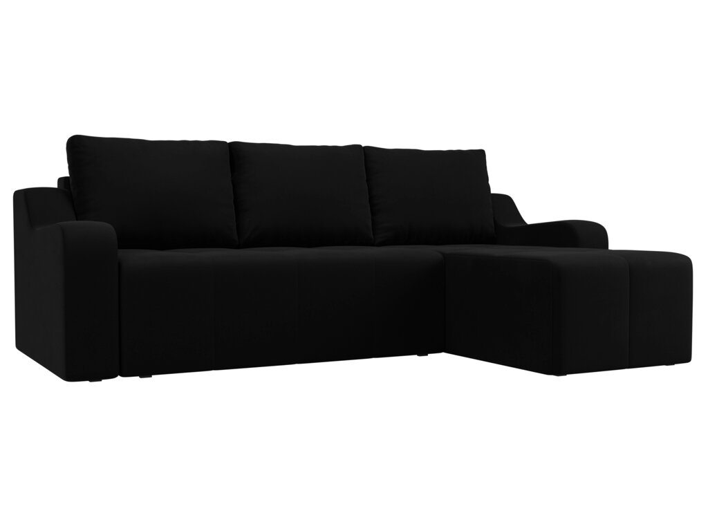 Угловой диван Элида | Черный от компании M-Lion мебель - фото 1