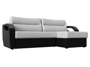 Угловой диван Форсайт правый угол | Белый | Черный