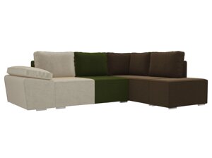 Угловой диван Хавьер | бежевый | зеленый | коричневый