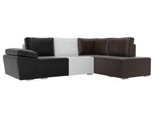 Угловой диван Хавьер | Черный | белый | коричневый