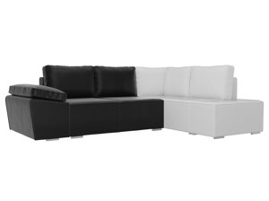 Угловой диван Хавьер | Черный | Белый