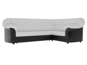 Угловой диван Карнелла | Белый | Черный
