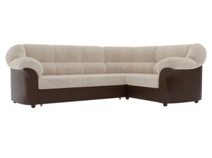 Угловой диван Карнелла | бежевый | коричневый