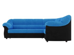 Угловой диван Карнелла | голубой | черный