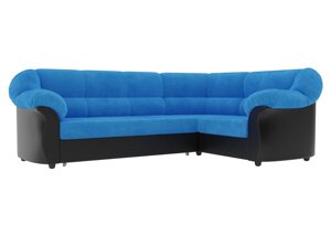 Угловой диван Карнелла | голубой | черный