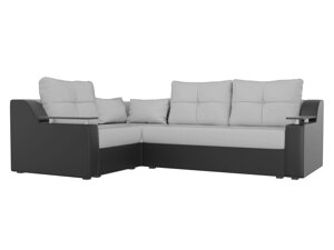 Угловой диван Кронос левый угол | Белый | Черный