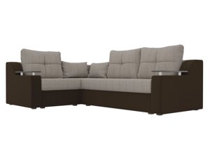 Угловой диван Кронос левый угол | Корфу 02 | коричневый