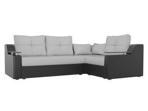 Угловой диван Кронос правый угол | Белый | Черный
