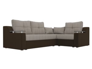 Угловой диван Кронос правый угол | Корфу 02 | коричневый