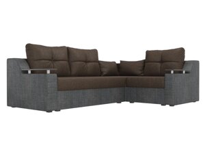 Угловой диван Кронос правый угол | коричневый | Серый