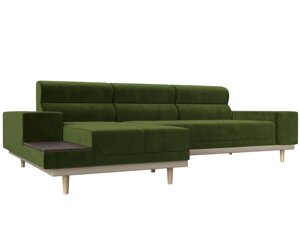 Угловой диван Леонардо левый угол | Зеленый