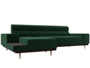 Угловой диван Леонардо левый угол | Зеленый