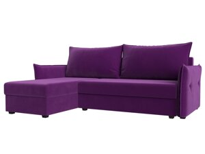 Угловой диван Лига-004 левый угол | Фиолетовый