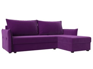 Угловой диван Лига-004 правый угол | Фиолетовый