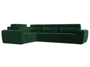 Угловой диван Лига-008 Long левый | Зеленый