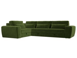 Угловой диван Лига-008 Long левый | Зеленый
