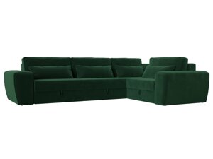Угловой диван Лига-008 Long правый | Зеленый