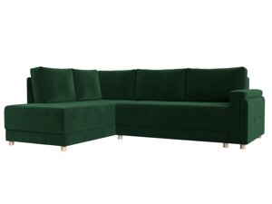 Угловой диван Лига-024 левый угол | Зеленый
