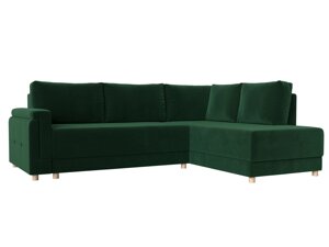 Угловой диван Лига-024 правый угол | Зеленый