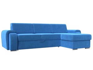 Угловой диван Лига-025 правый угол | Голубой