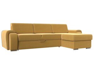 Угловой диван Лига-025 правый угол | Желтый
