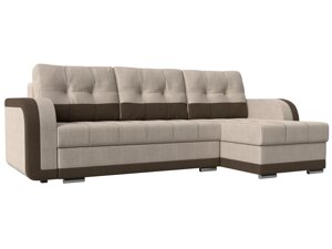 Угловой диван Марсель | бежевый | коричневый
