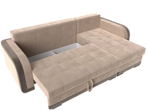 Угловой диван Марсель | бежевый | коричневый