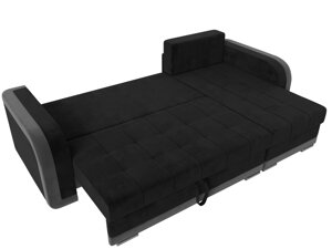 Угловой диван Марсель | черный | серый