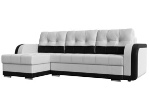 Угловой диван Марсель левый угол | Белый | Черный