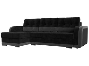 Угловой диван Марсель левый угол | черный | серый