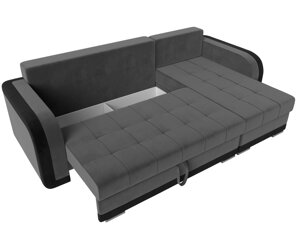 Угловой диван Марсель | Серый | черный