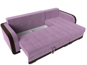 Угловой диван Марсель | Сиреневый | Коричневый