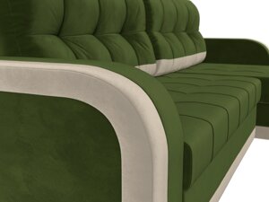 Угловой диван Марсель | Зеленый | Бежевый