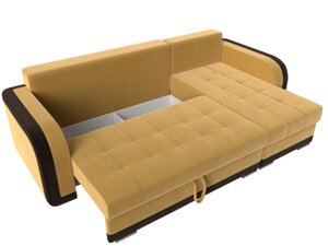Угловой диван Марсель | Желтый | коричневый