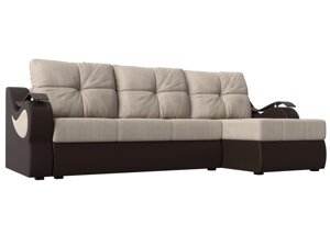 Угловой диван Меркурий | бежевый | коричневый