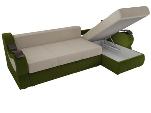 Угловой диван Меркурий | бежевый | зеленый