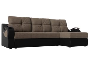 Угловой диван Меркурий | Корфу 03 | черный