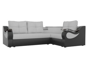 Угловой диван Митчелл | Белый | Черный