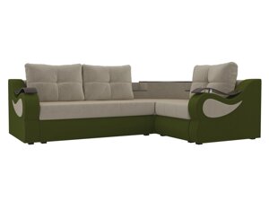 Угловой диван Митчелл | бежевый | зеленый